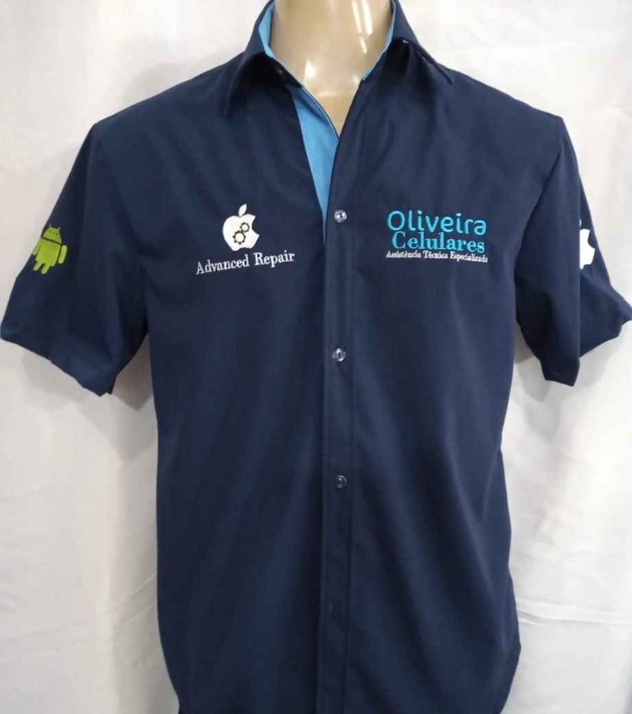 Camisa social personalizada produzida pela Uniforte
