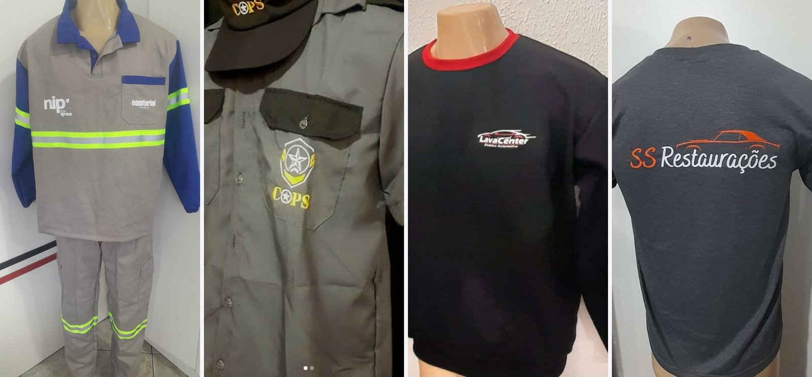Uniformes industriais, camisas sociais, moletons e camisetas produzidos pela Uniforte